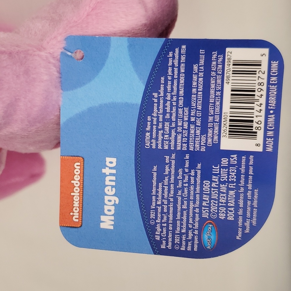 BNWT Blue's Clues' Magenta Plush 11" - Picture 4 of 4